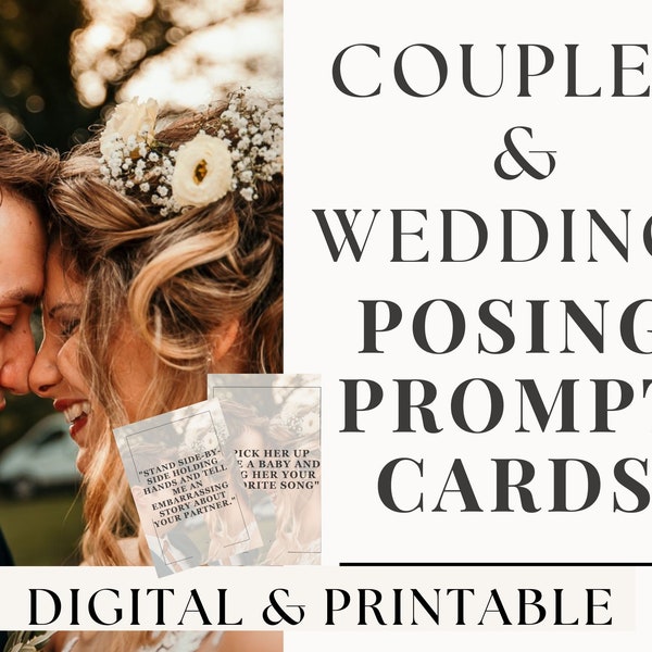 FOTOGRAFIE POSING PROMPTS Hochzeits-Posen Hochzeitsposen buch druckbare Posing-Karte Hochzeit Vorschläge posieren Hochzeitsfotografie Druck posieren