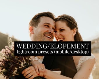 15 Wedding Presets Lightroom preset Elopement preset Wedding photography Lightroom Desktop preset Mobile preset sunset flare preset LR brush