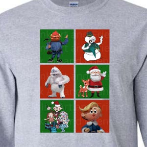 Rudolph Santa Hermey The Misfit Elf Bumble Yukon Cornelius Sam The Snowman Misfit Toy Shirt Classic Christmas Favorite Retro Christmas Shirt