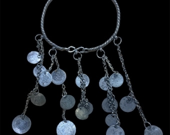 An Old Syrian Palestinian Silver Choker Necklace women&#39;s circa 1900