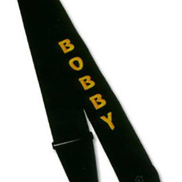 3 inch wide Personalized Embroidered Guitar Strap