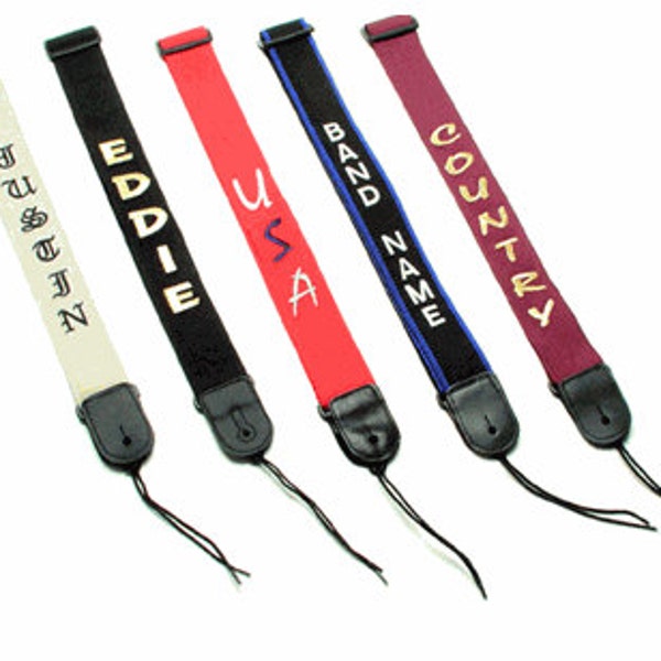 Personalized Embroidered Guitar Strap