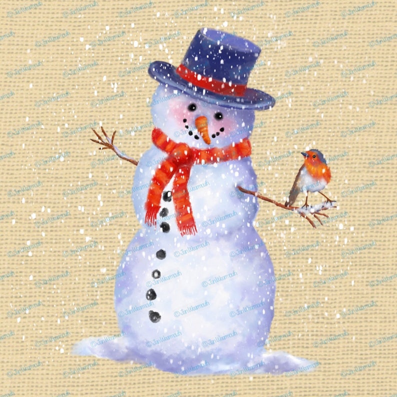 Download Christmas clipart Sublimation designs downloads snowman | Etsy