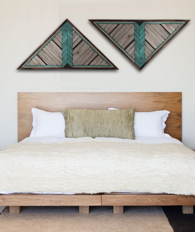 2 Triangle wall panels. 45X22.5 Etsy