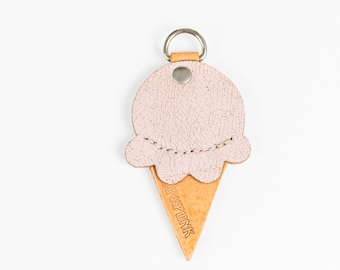 Ice Cream Cone Key Chain/ Key Fob