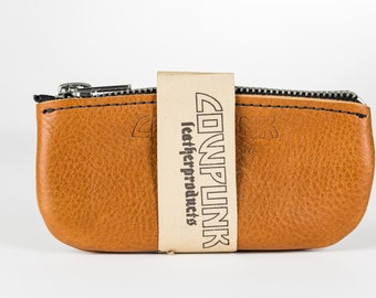 Small Cosmetic Bag/ Pencil Pouch- Tan