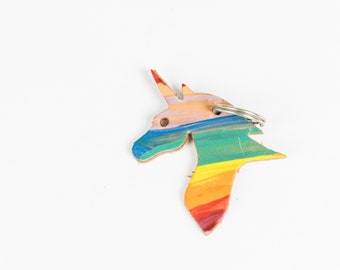 Rainbow Unicorn Key Chain/ Key Fob