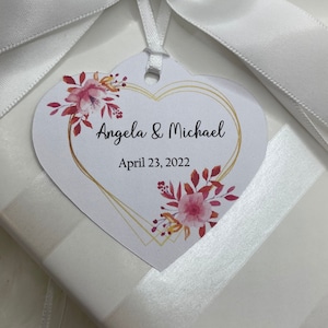 Thank you Heart Shape Wedding favor tags, Jordan almonds tag, bigliettini bomboniere, Italian confetti  bomboniera, tag