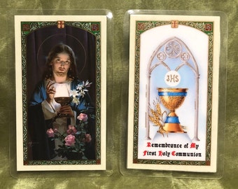First Holy Communion Laminated Prayer Card Communion Boy | Etsy
