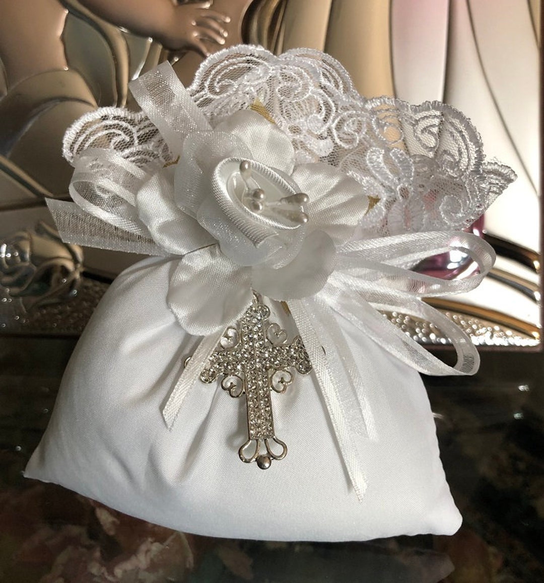 Italian Communion Favors Bomboniere W/t Cross Pendant ,baptism Favors