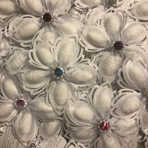 LOT of 10 Confetti Flower Wedding Favors, Communion, Almond Favors, Bomboniere, Italian favors, Jordan almonds flowers, Koufeta, Favours