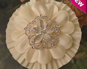 Konfetti Blume mit Strass Brosche, Mandel Gunst, Hochzeitsbegehrer Bomboniere