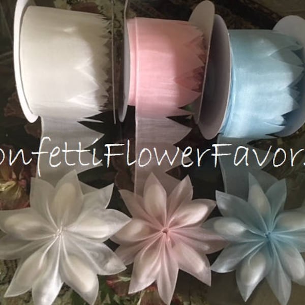 Jordan Almond Flowers Ribbon Etsy