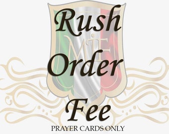 Rush Order, Upgraded Order Processing Time, Rush My Order, Add On Item