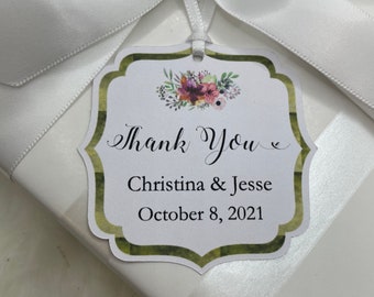 Thank you Wedding favor tags, Jordan almonds tag, bigliettini bomboniere, Italian confetti bomboniera, tag