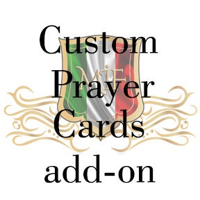 Custom Prayer cards Add On Item