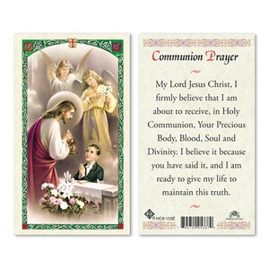 First Holy Communion Laminated Prayer Card, Communion, Communion Boy, Holy Prayer Card, Holy Cards