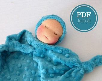 waldorf doll pattern pdf, instant download, doll making tutorial, diy doll, natural baby, soft toy pattern, how to handmade doll