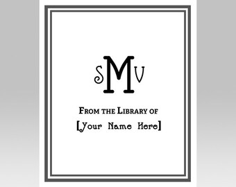 printable bookplate etsy bookplate templates