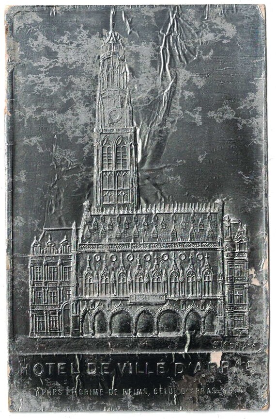 Hotel De Ville Pas De Calais Arras France Antique Postcard 16th Century French Architecture Belfry Town Hall Travel Gift For A Friend - 