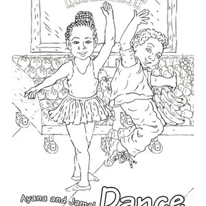 children, coloring book, fitness, dance