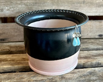 Pottery Earring Bowl - Ceramic Jewelry Holder - Earring Holder