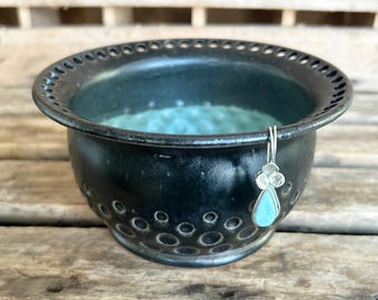 Large Pottery Earring Bowl - Ceramic Jewelry Holder - Earring Holder
