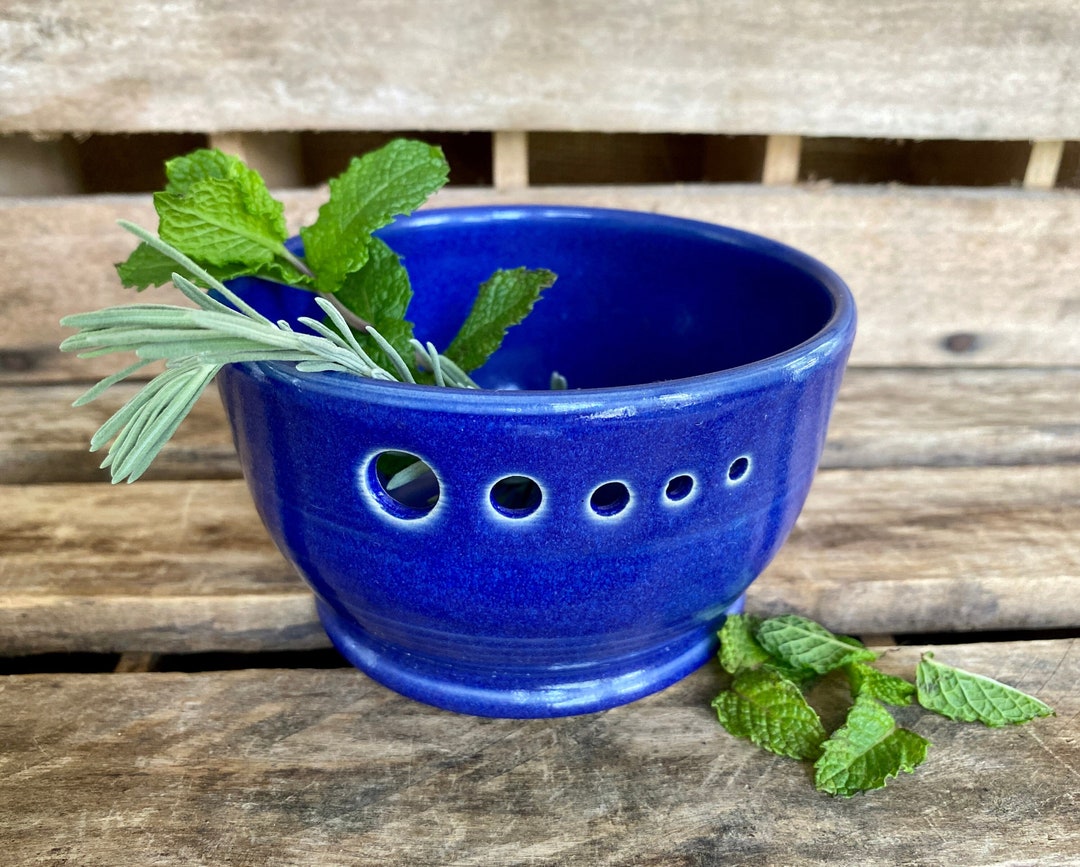 Stoneware Pottery Herb Stripper Herb Leaf Stripping Bowl Etsy