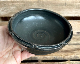 Handmade Stoneware Bowl - Trinket Dish - Tea Bag Holder - Ring Dish - Tea Strainer Bowl - Coffee Pour Over Bowl