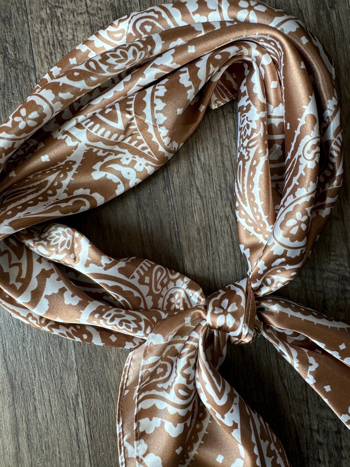 Cowboy Neck Rags Wild Rag Taupe and off White Paisley Cowboy Western Neck Scarf Bandanna ...