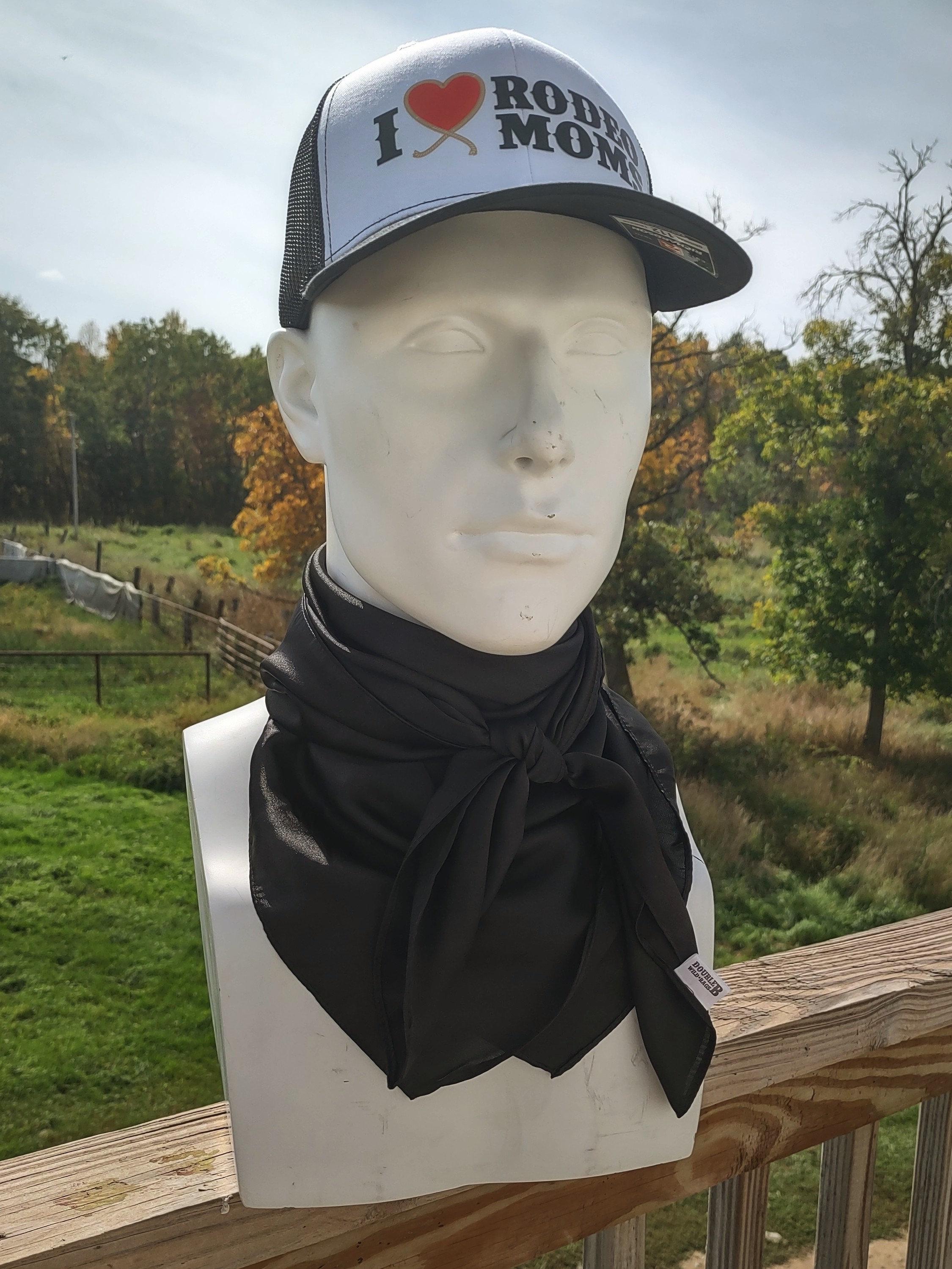 Cowboy Neck Rags Wild Rag Solid Black Western Cowboy Neck Scarf Bandanna by Double B ...