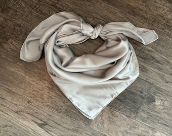 Wild Rag Light Grey Silver #23 Cowboy Western Neck Scarf Bandanna by Double B Wild Rags