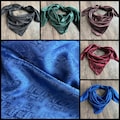 Jacquard Wild Rag Aztec Native tribal inspired neck scarf by Double B Wild Rags red green brown blue black
