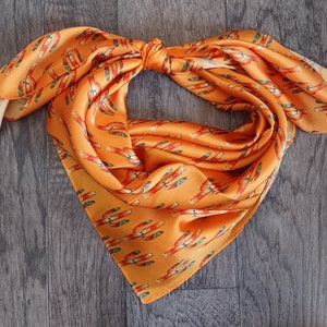 WILD RAG Dark Mustard Gold Cactus Cowboy Western Neck Scarf Bandanna by Double B Wild Rags