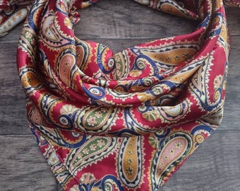 Wild Rag PAISLEY bordeaux groen marineblauw en goud cowboy western sjaal bandana dubbele B wilde vodden
