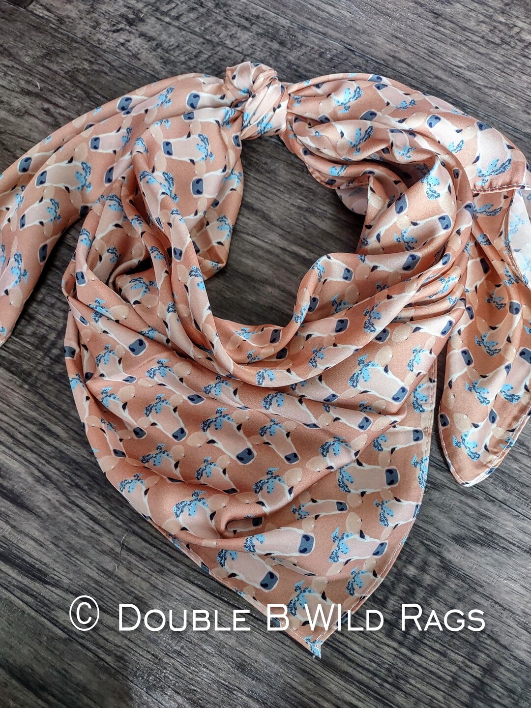 Cowboy Neck Rags Wild Rag Khaki Tan Sassy Heifer Cow Western Cowboy Neck Scarf Bandana ...