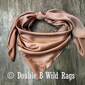 Wild Rag Light Sandalwood Brown Cowboy Western Neck Scarf Bandanna Double b Wild rags