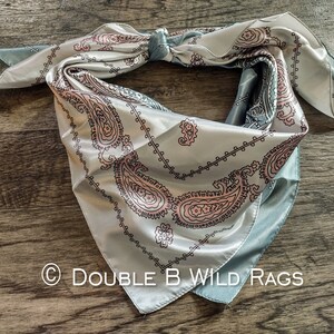 Wild Rag BARGAIN CORNER PAISLEY 137 Pastel Dusty Pink or Green Classic ...