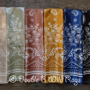 Wild Rag BARGAIN DISCOUNT Elegant Paisley Bandana Pattern Cowboy Western Neck Scarf by Double B Wild Rags