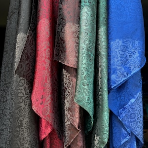 Wild Rag FLORAL JACQUARD red black blue brown green Cowboy Western Neck Scarf Bandanna by Double B Wild Rags
