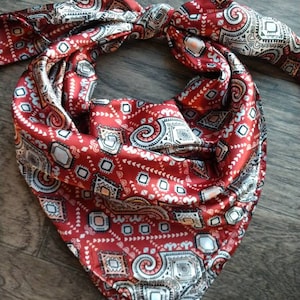 Wild Rag AZTEC 911 Red Mayan Tribal Print Western Cowboy Neck Scarf Bandana by Double B Wild Rags