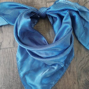 Wild Rag Tiny Pin Polka Dot Blue Cowboy Western Neck Scarf Bandanna by Double B Wild Rags