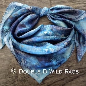Wild Rag 100% SILK Western Paisley Sky Cowboy Western Neck Scarf Bandanna by Double B Wild Rags