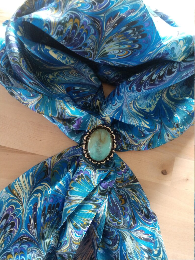 Wild Rag 100% Silk Turquoise Swirl Cowboy Western Neck Scarf | Etsy