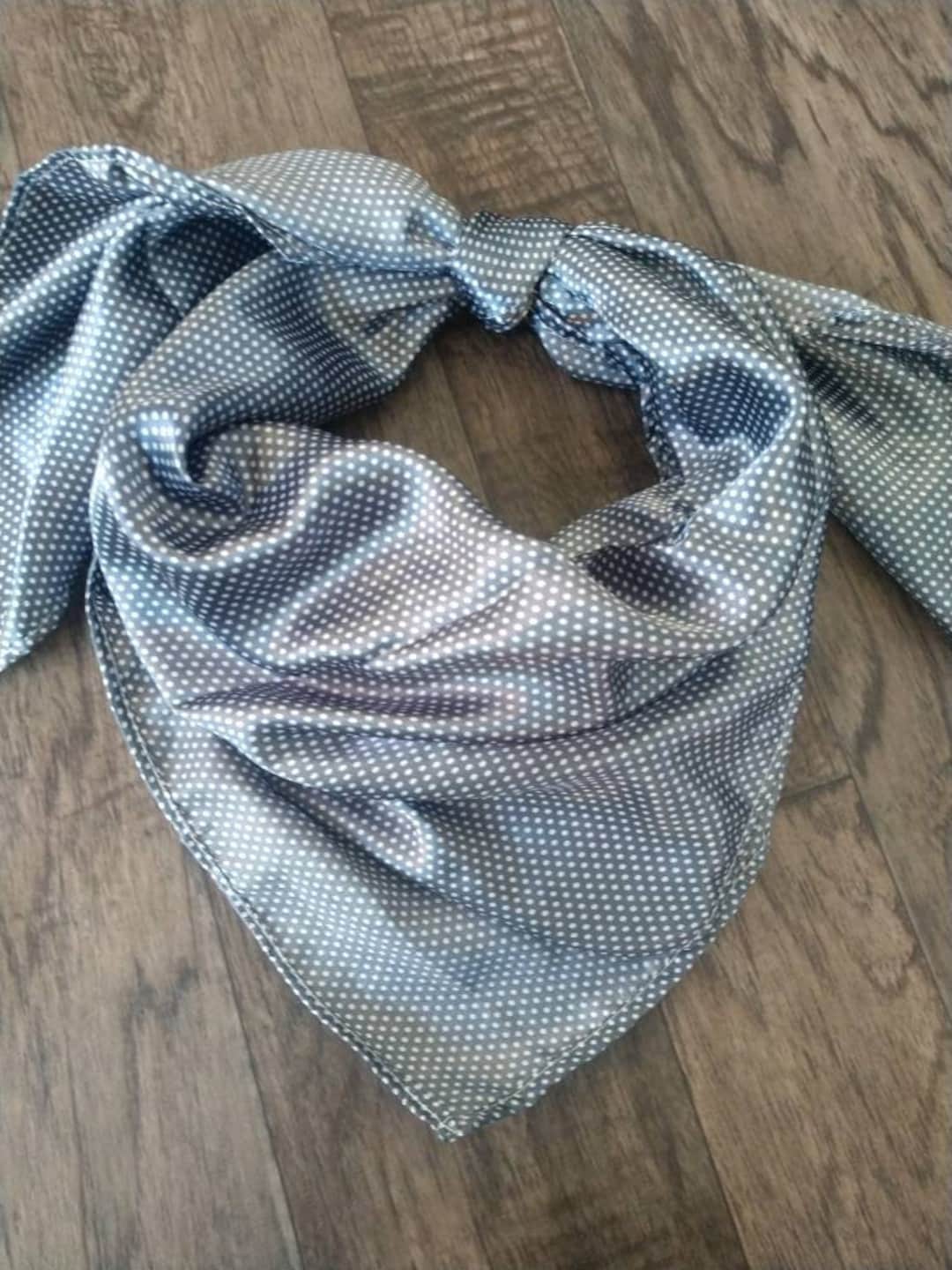 Cowboy Neck Rags Wild Rag Tiny Pin Polka Dot Grey Cowboy Western Neck Scarf Bandanna by ...