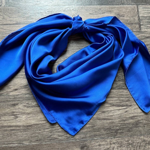 Wild Rag Lush Royal Blue Cowboy Western Neck Scarf Bandanna by Double B Wild Rags