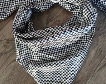 Wild Rag Black and White Gingham Houndstooth Cowboy Western Neck Scarf Bandanna by Double B Wild Rags