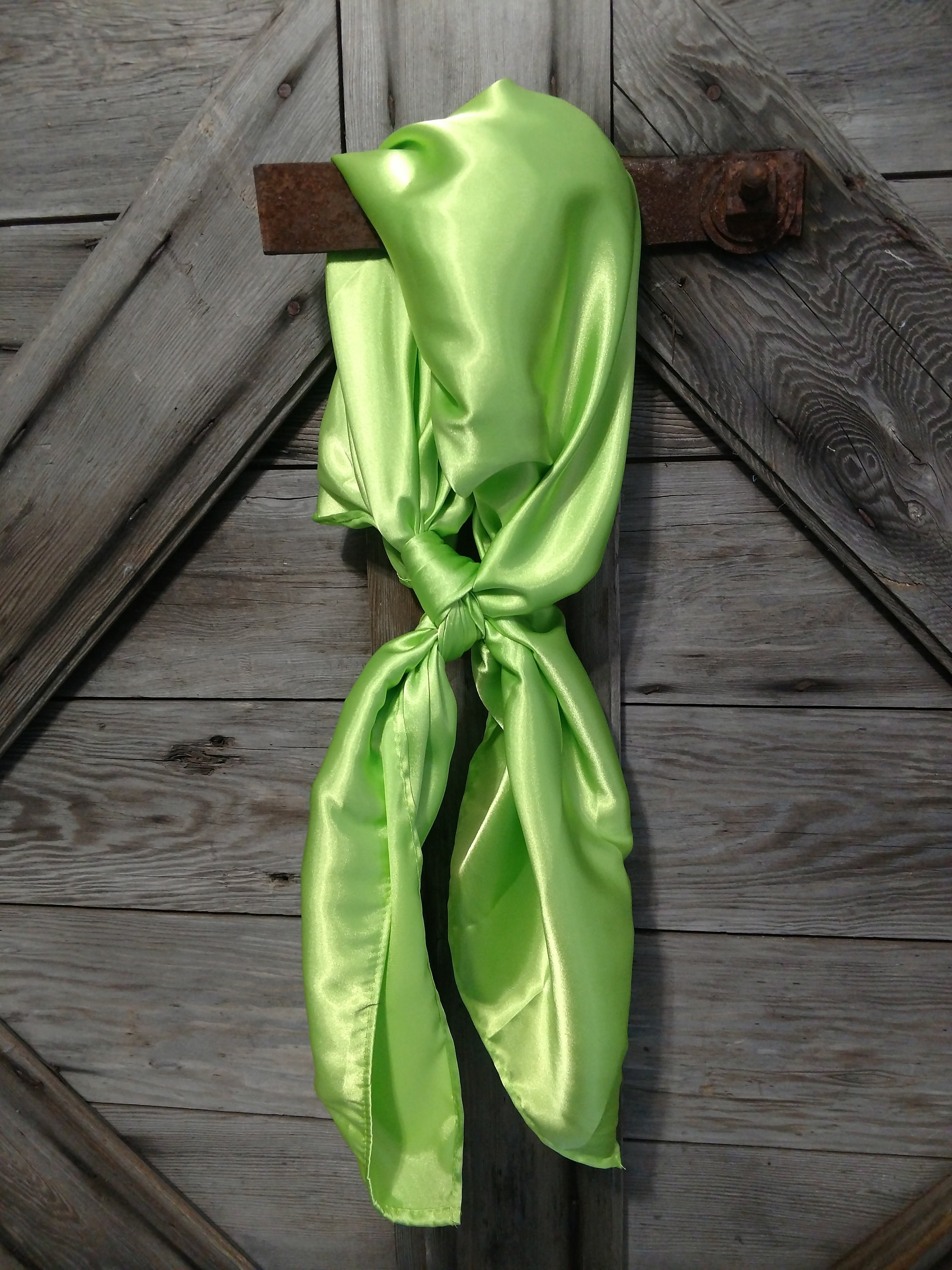 Wild Rag SOLID 212 Bright Lime Green Cowboy Western Neck Scarf