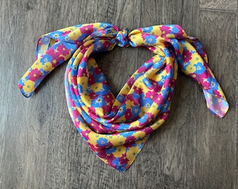 Wild Rag Colorful Poppy Flower Cowboy Western Neck Scarf Bandanna by Double B Wild Rags