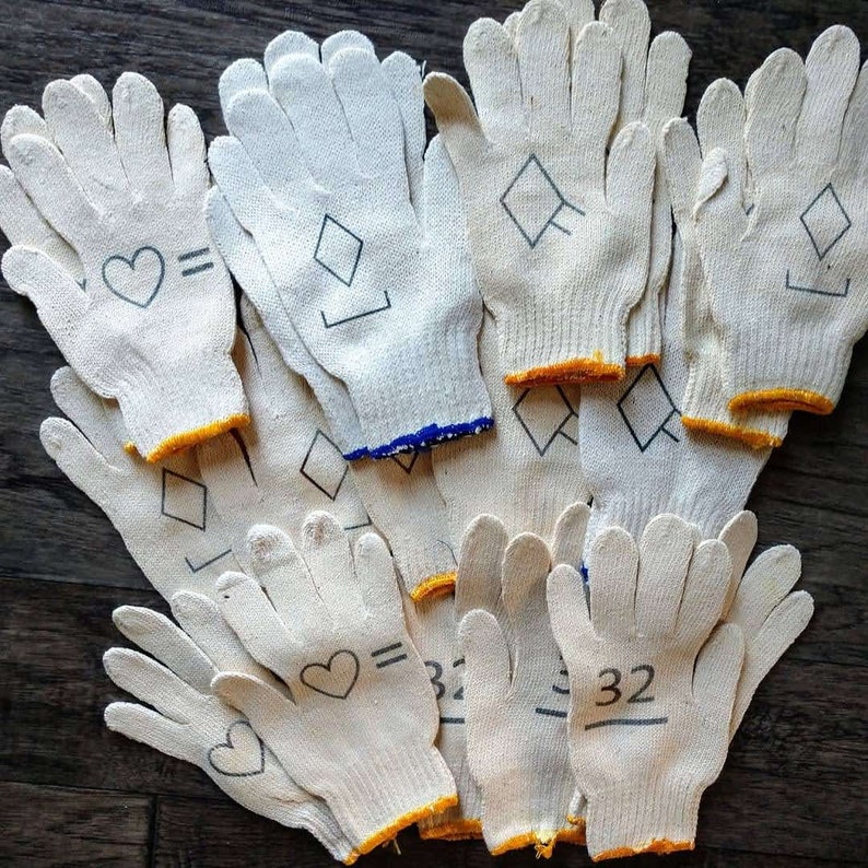 12 pairs Customized Cotton Roping Gloves by Double B Wild Rags Etsy